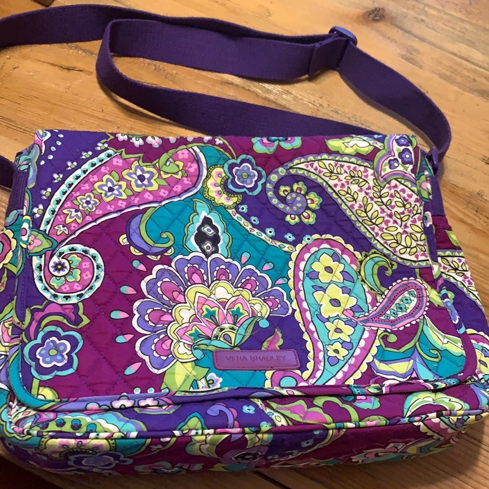 Purple Vera Bradley messenger bag